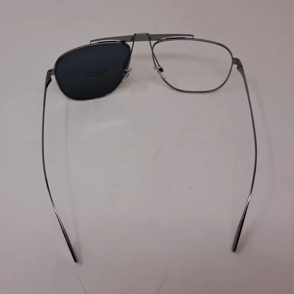 Burberry Men's Aviator Sunglasses Frames Only Pilot Check Metal B3121 59-17-145